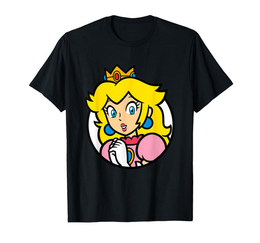 Super Mario Bros Princess Peach Nintendo Portrait T-Shirt