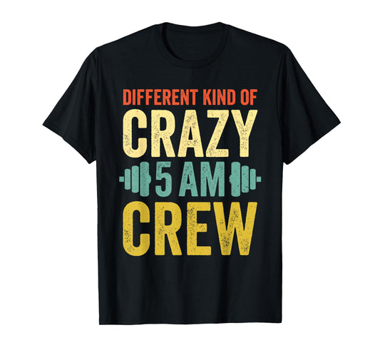Workout Squad 5AM Crew Funny Gym Quote Vintage Retro T-Shirt