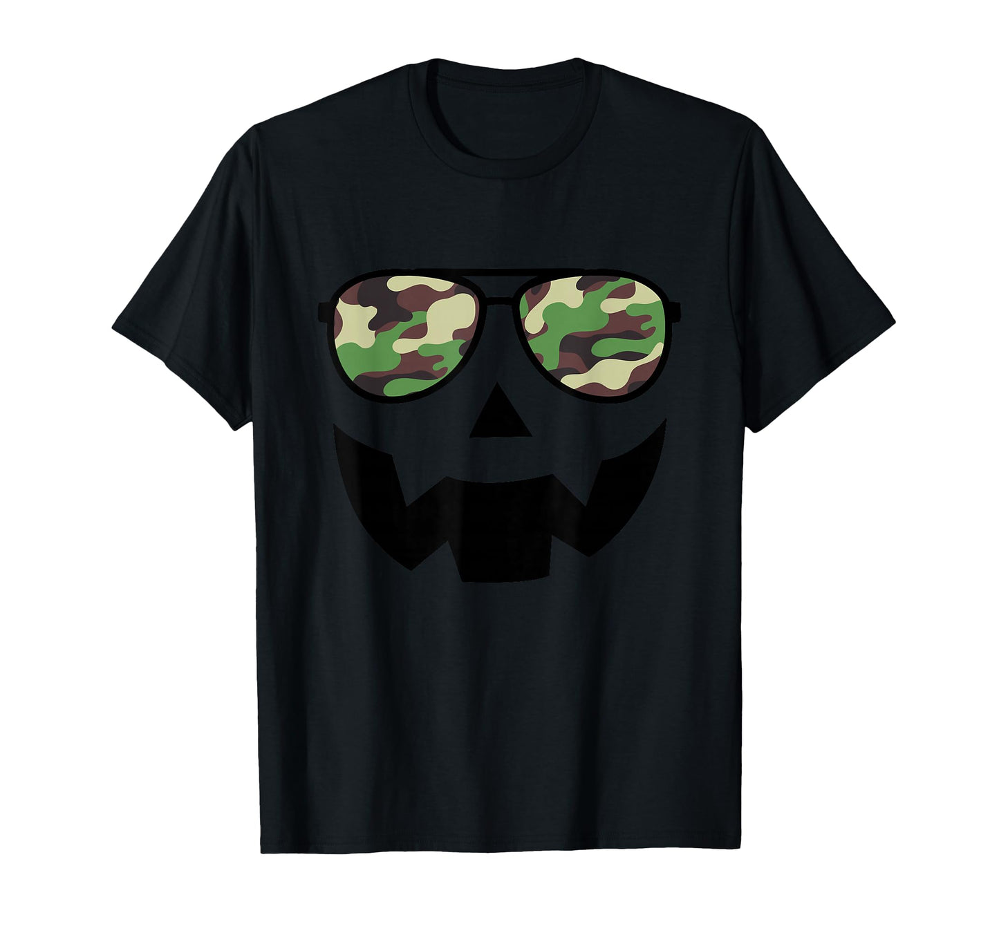 Camo Halloween Pumpkin Sunglasses Funny Boys Camo Halloween T-Shirt