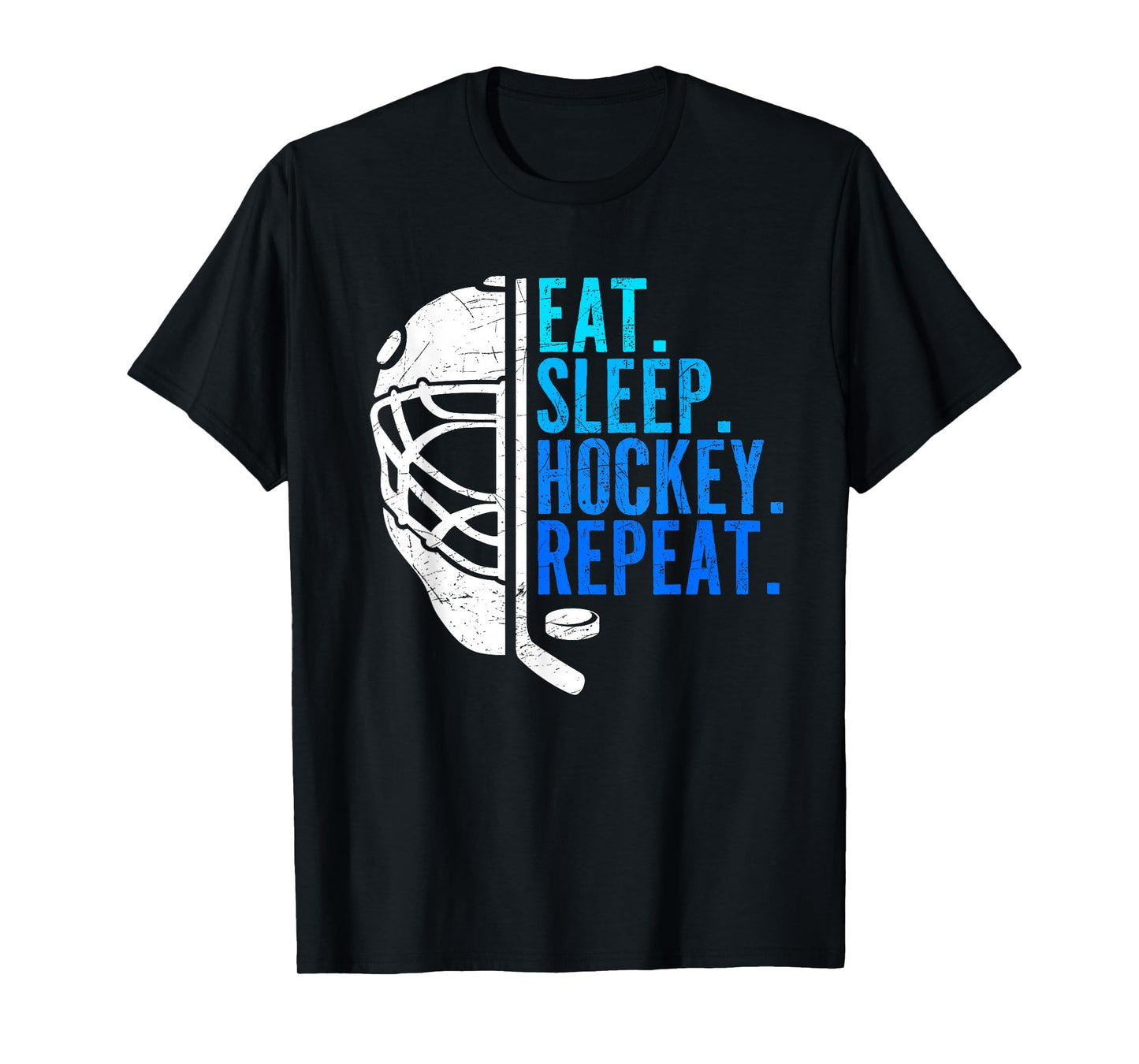 Eat Sleep Hockey Repeat Funny Boys Hockey Player T-Shirt