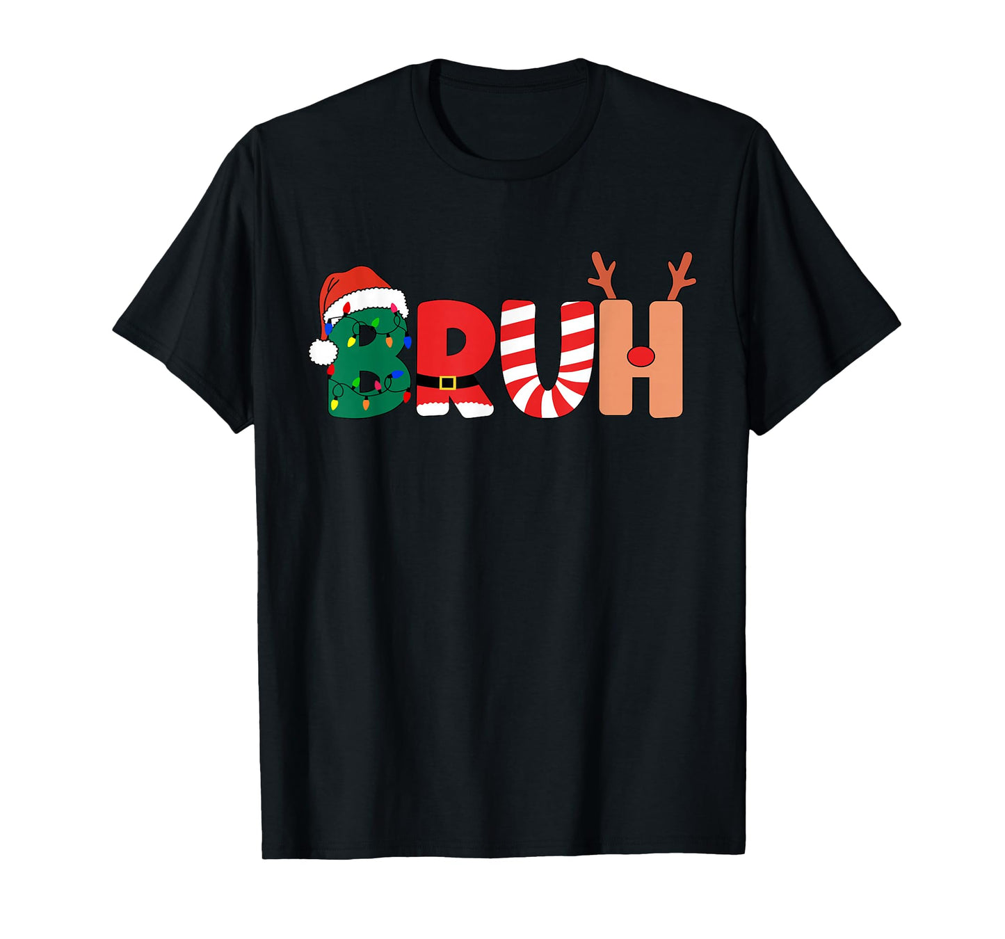 Bruh Christmas Shirt Teens Boys Xmas Kids Funny Christmas T-Shirt
