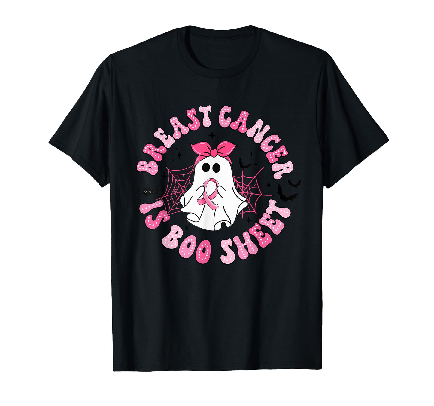 Breast Cancer Is Boo Sheet Boo Ghost Happy Halloween T-Shirt