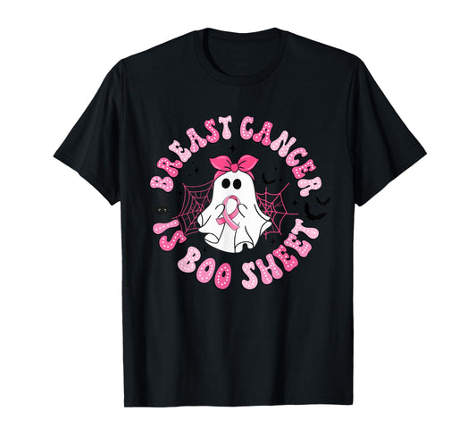 Breast Cancer Is Boo Sheet Boo Ghost Happy Halloween T-Shirt