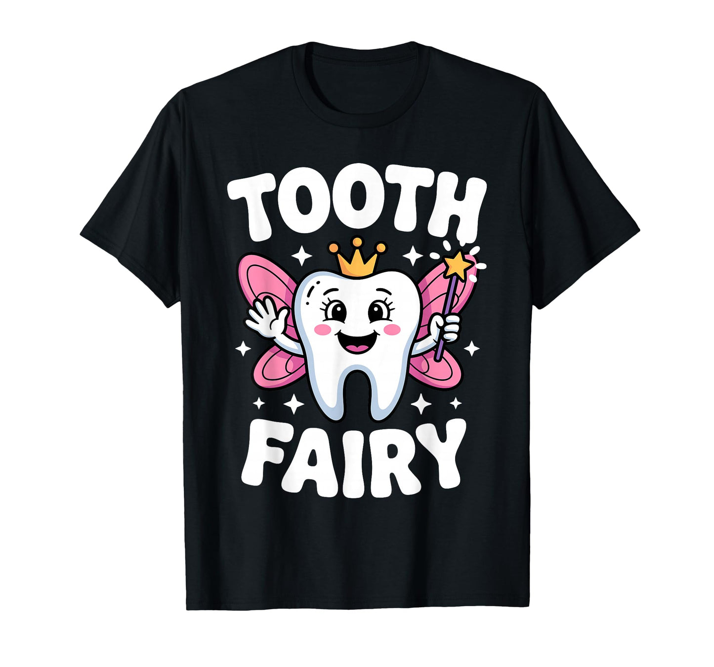 Cute Tooth Fairy Costume for Men Women Kids Teeth Toothfairy T-Shirt