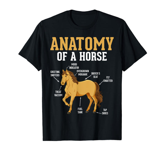 Anatomy of A Horse Funny Equestrian Neigh Horse Lovers T-Shirt