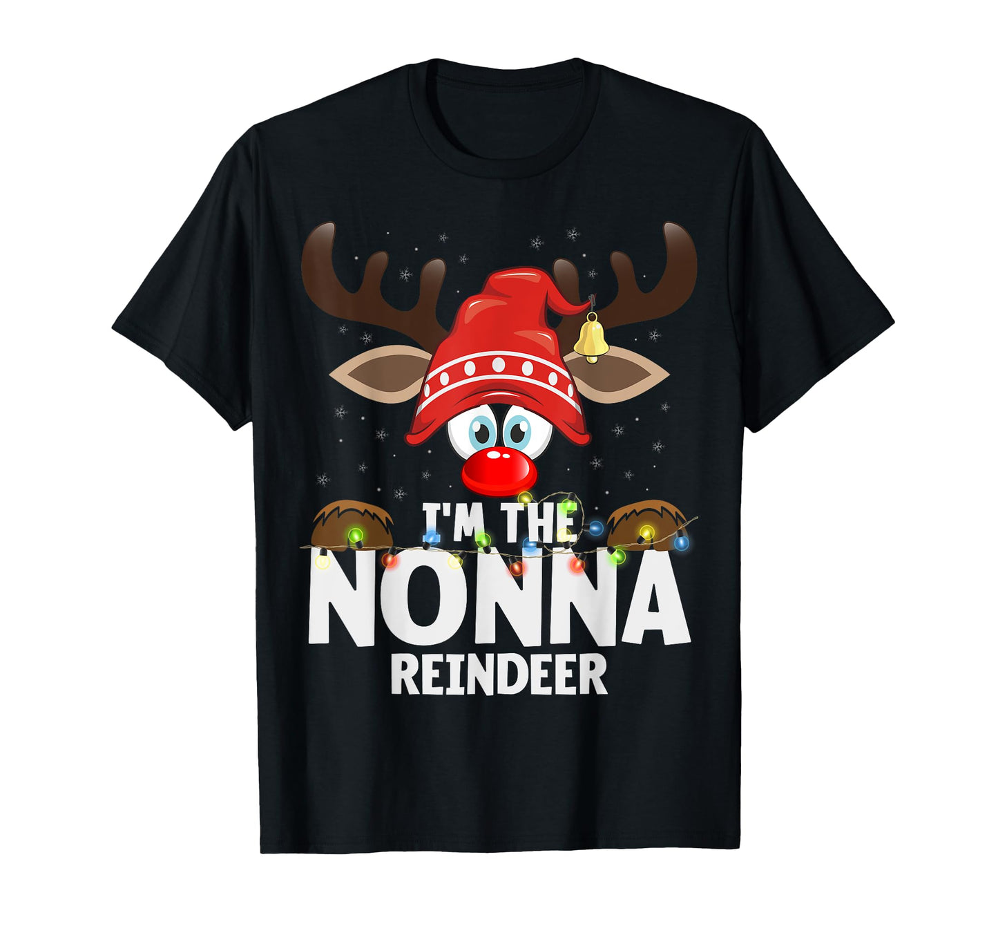 99 Gifts Matching Christmas Reindeer T-Shirt - Unisex-Adults, Black, Small, Short Sleeve