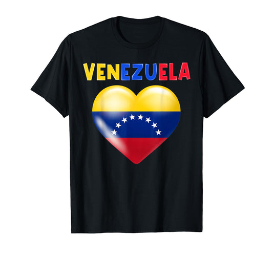 Venezuela Flag Venezuela Heart Venezuelan Flag Men Women T-Shirt