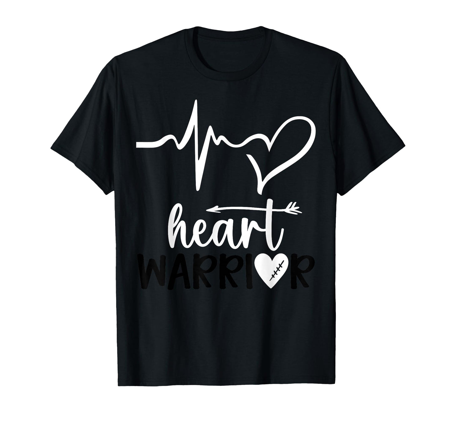 Heart Warrior Heart Disease Awareness Month Go Red Men Women T-Shirt