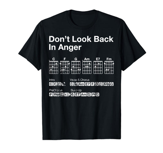 Vintage Guitar Chords Oasis Dont Look Back In Anger T-Shirt