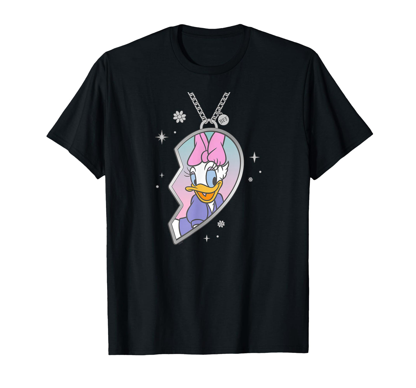 Disney BFF Best Friends Matching Heart Necklace Daisy Duck T-Shirt