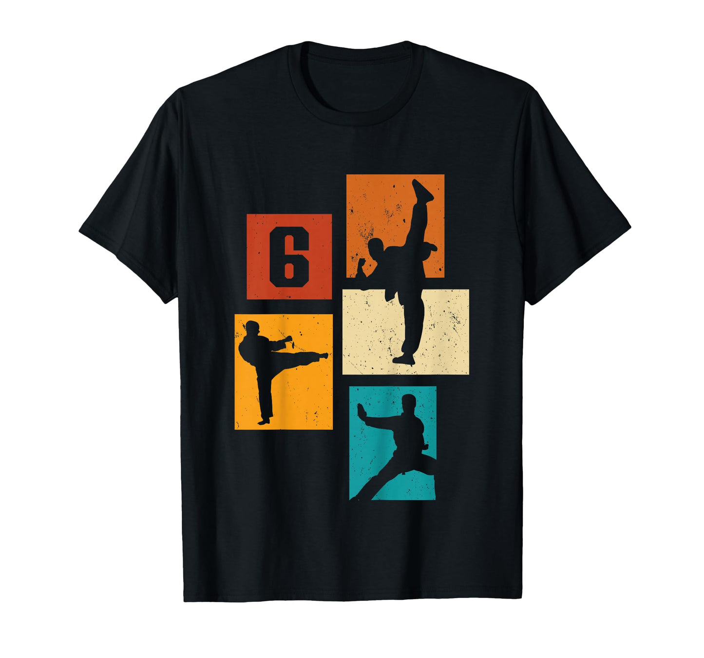 6th Birthday Karate Taekwondo 6 Years Old Boy Martial Arts T-Shirt
