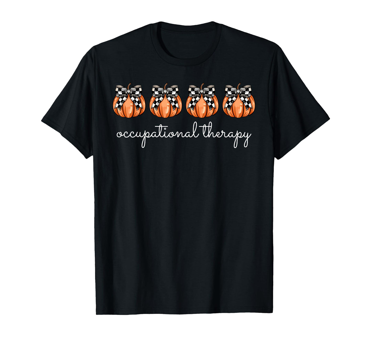 Occupational Therapy OT Pumpkin Coquette Bow Fall Halloween T-Shirt