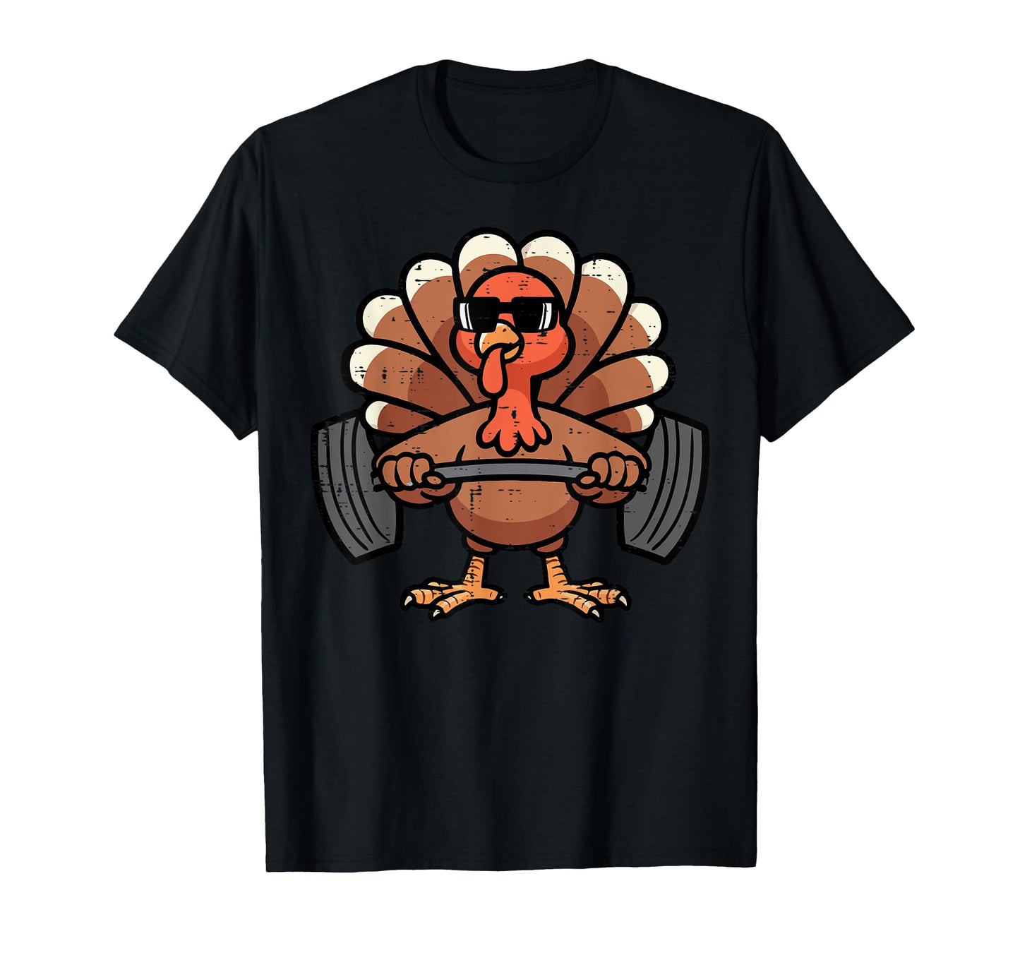 Thanksgiving Workout Turkey Barbell Lift Gym Men Women Kids T-Shirt