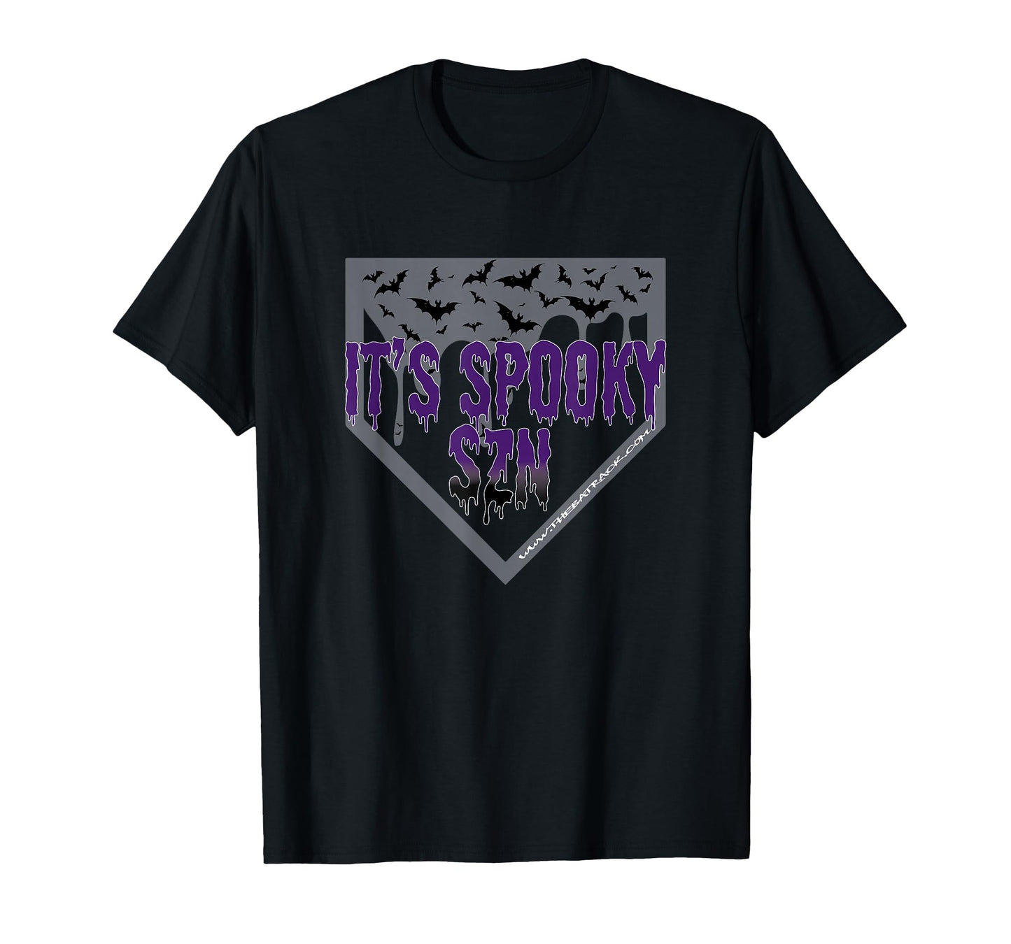 Halloween Baseball It’s Spooky SZN Dripping Letters Bat T-Shirt