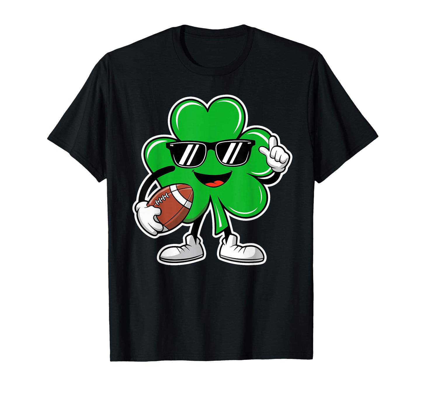 Football St Patricks Day Boys St Patricks Day Shamrock Kids T-Shirt