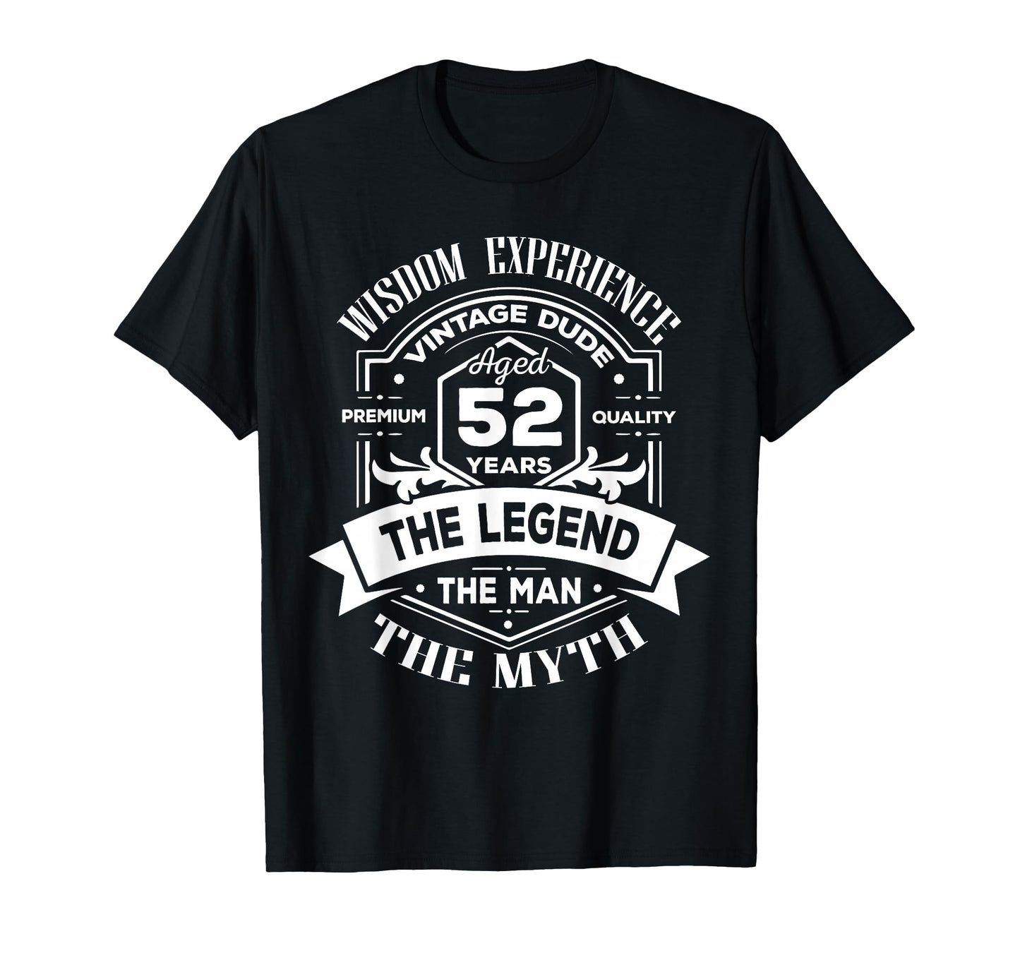 Vintage The Man Myth Legend 52 Birthday Tee for 52 Years Old T-Shirt