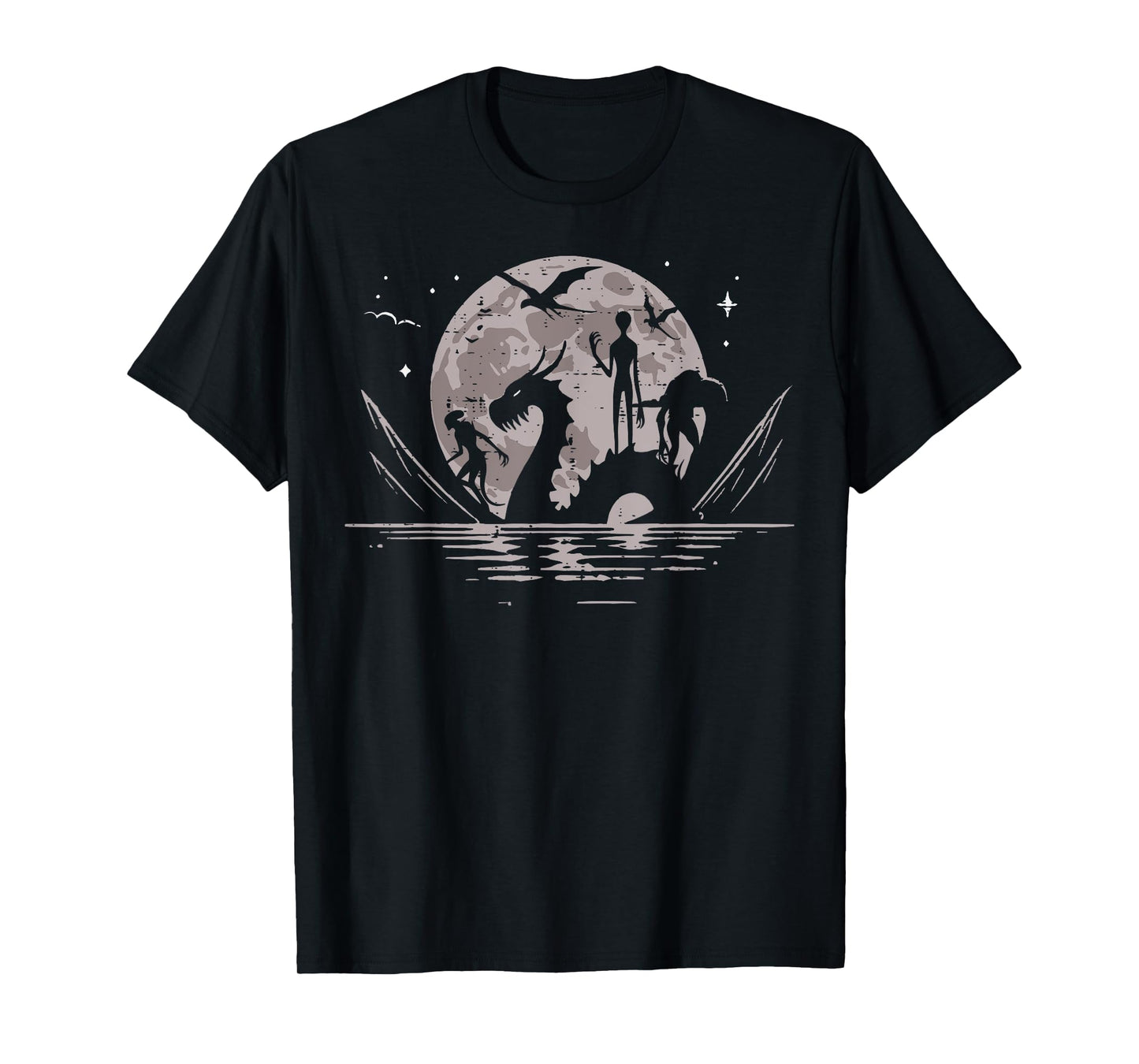 Cryptid Loch Ness Bigfoot Alien Funny Men Boys Kids Women T-Shirt