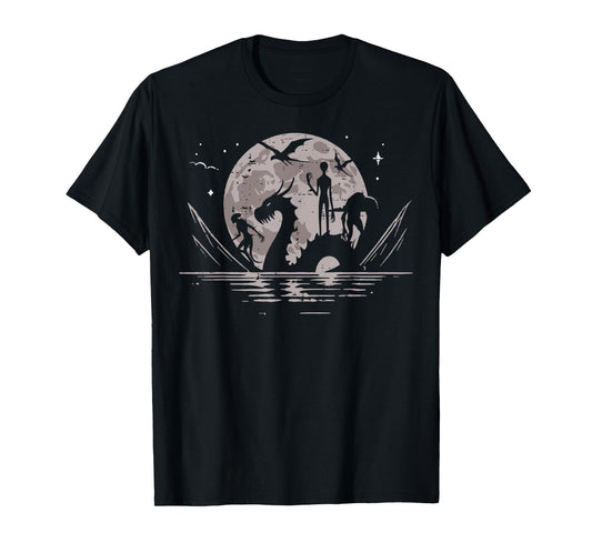 Cryptid Loch Ness Bigfoot Alien Funny Men Boys Kids Women T-Shirt