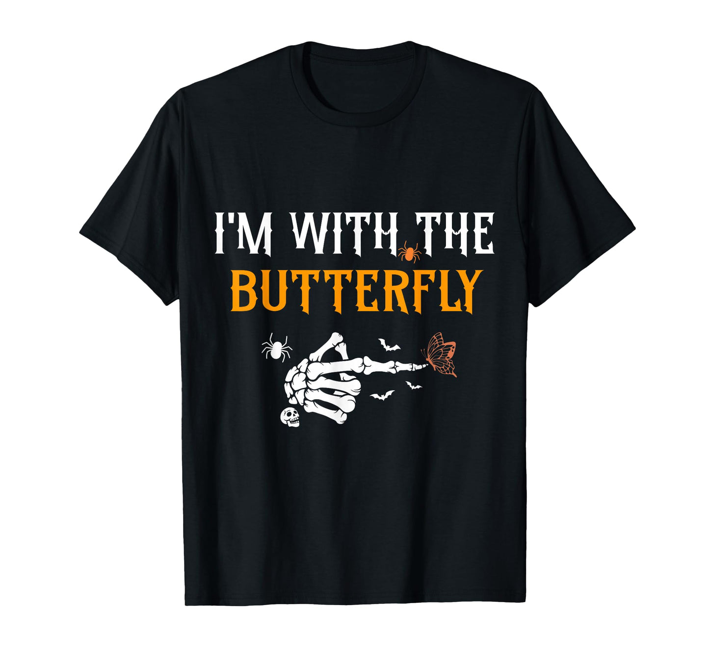 I'm with Butterfly Halloween Costume Couples Matching T-Shirt