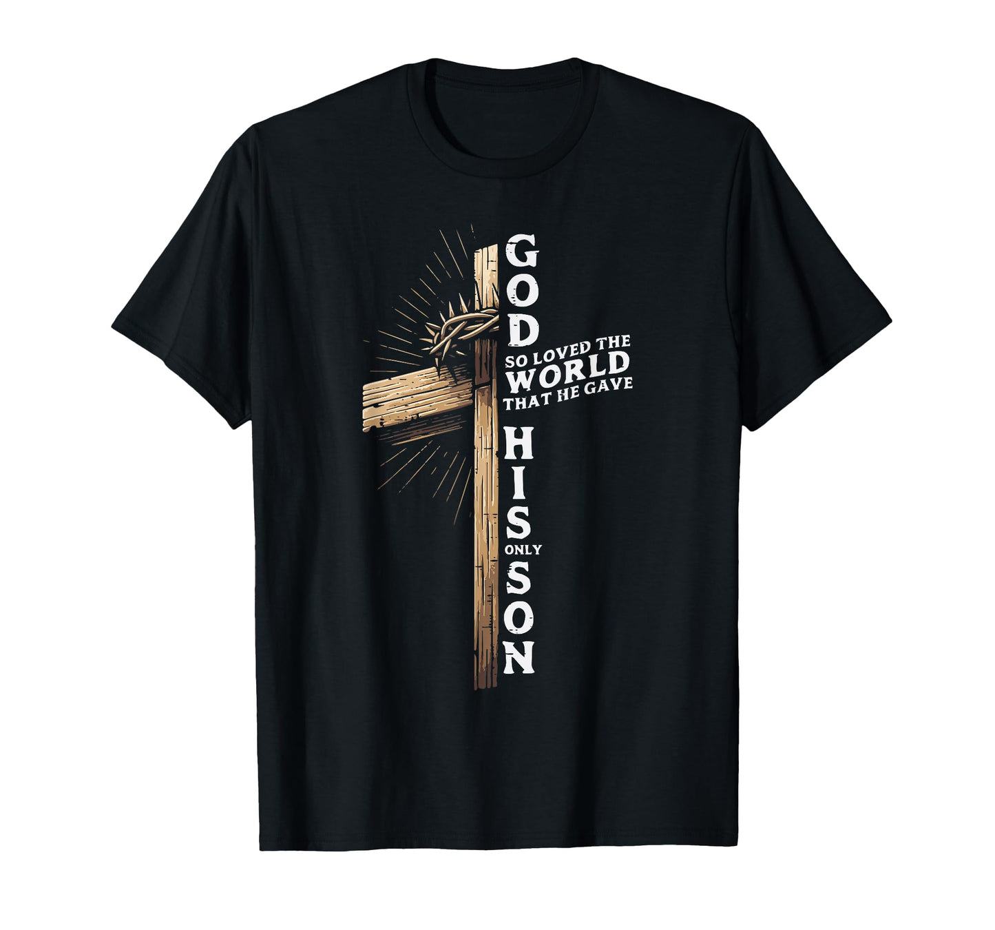 Cross God So Loved World Christian John 3 16 Men Women Kids T-Shirt