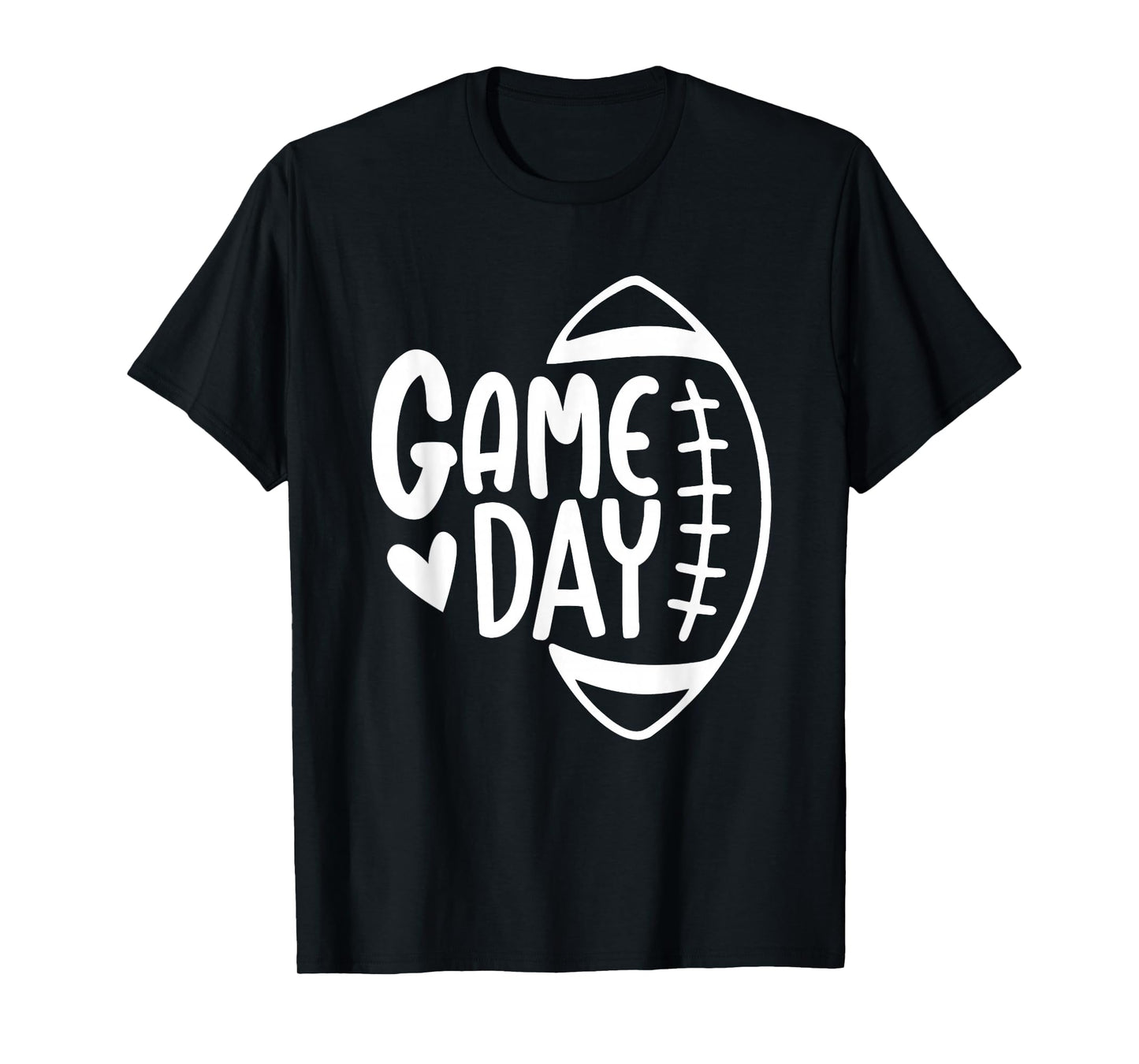 Game Day Football Heart American Football, Player Women Men T-Shirt