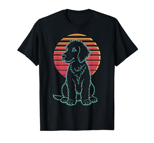 Goldendoodle Lover Dog Owner Retro Synthwave 80s T-Shirt