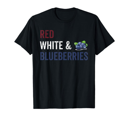 Vintage Funny Red, White and Blueberries Patriot T-Shirt