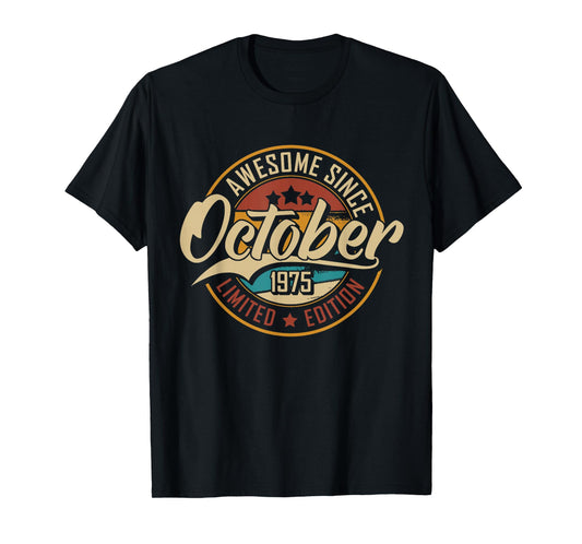 Awesome Since October 1975 | 50 Years Old | 50th Birthday T-Shirt