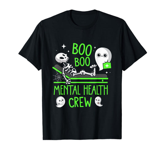 Mental Health Nurse Psych Boo Boo Crew Nursing Halloween T-Shirt