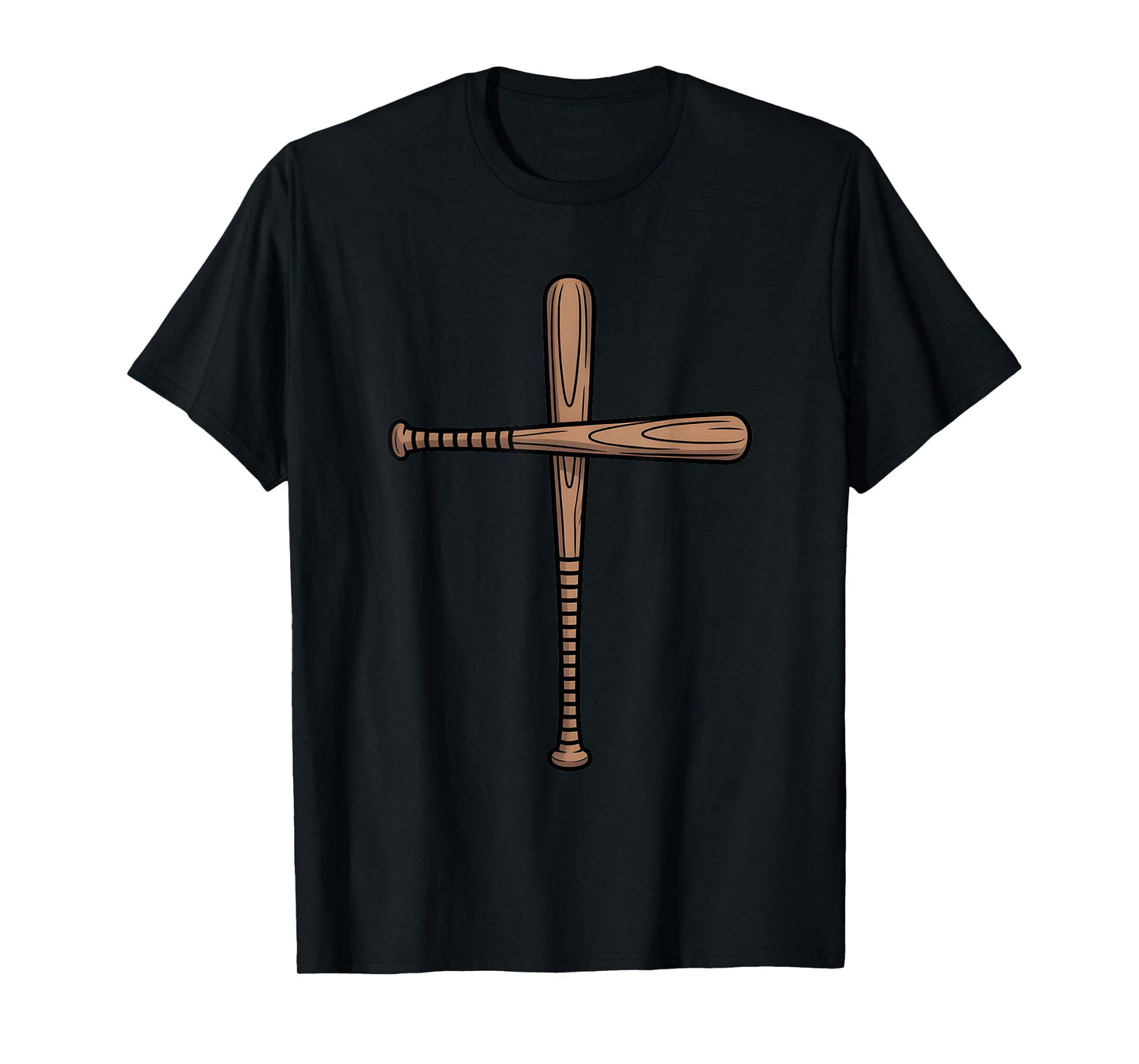 Cross Baseball Bats Christian Faith Sports Coach Pitcher T-Shirt