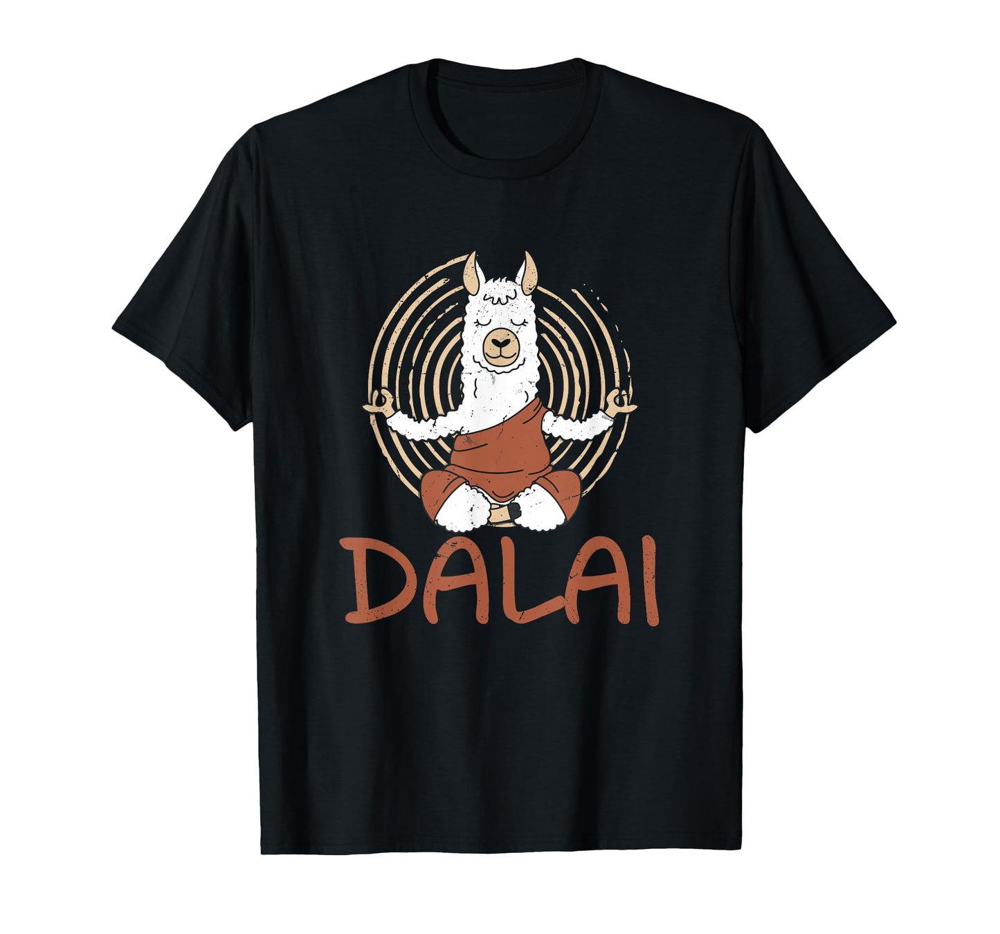 Dalai Lama Llama Does Yoga Meditation With Buddhism Alpaca T-Shirt