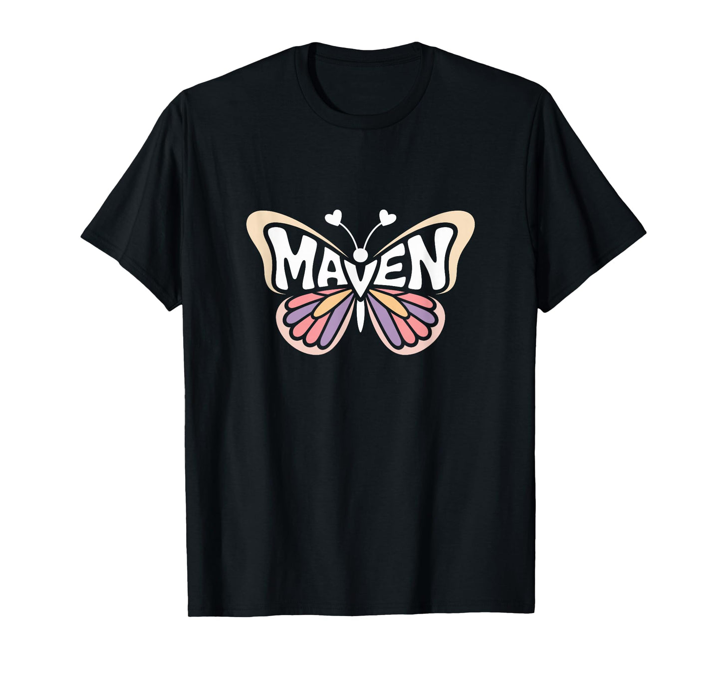 Maven Butterfly - Personalized Cute Name Word Art T-Shirt