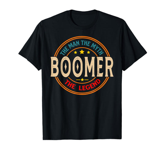 BOOMER The Legend The Man, Funny BOOMER Fathers Day T-Shirt