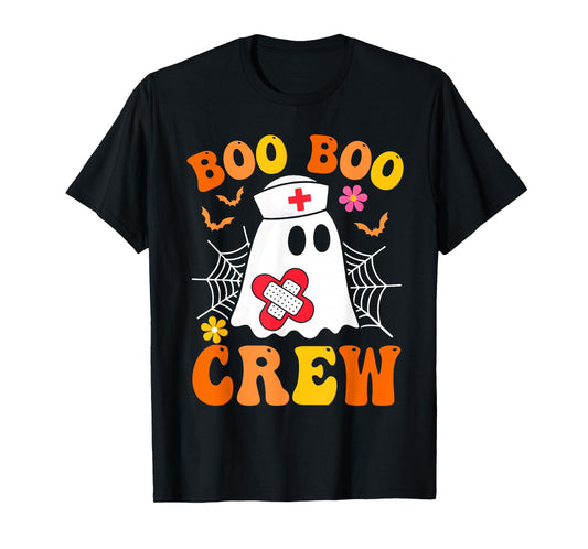 Boo Boo Crew Nurse Shirt Women Funny Ghost Halloween Costume T-Shirt