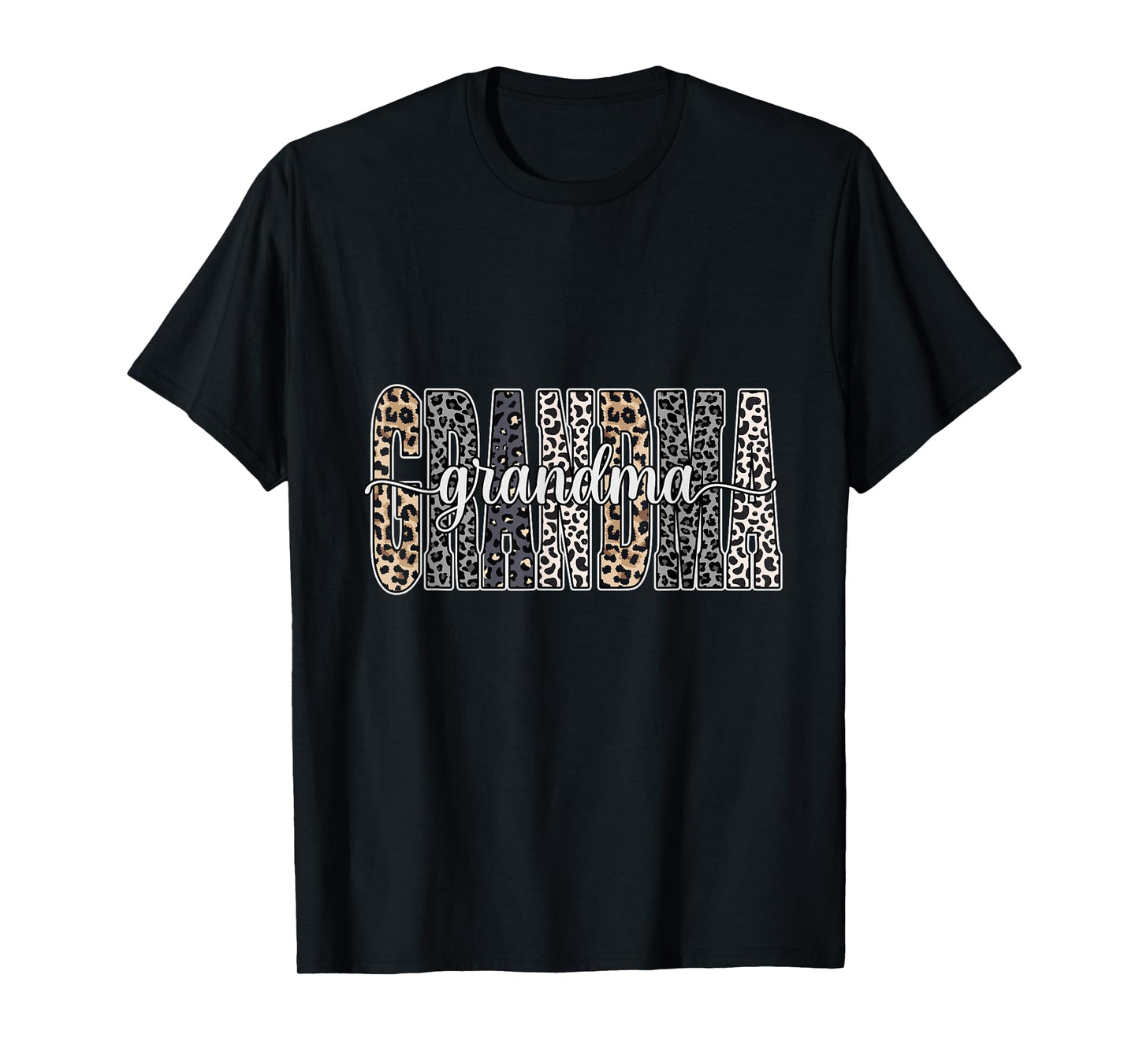 Grandma Graphic Tee - Leopard Print Style for Grandma T-Shirt