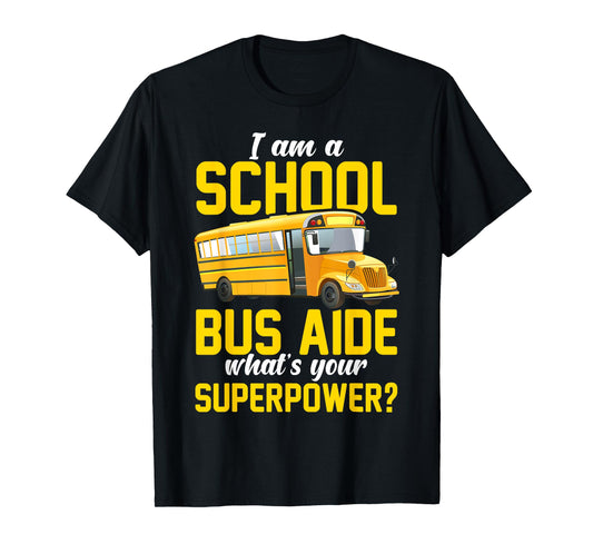 School Bus Aide Funny Back To School Transport Bus Aide T-Shirt