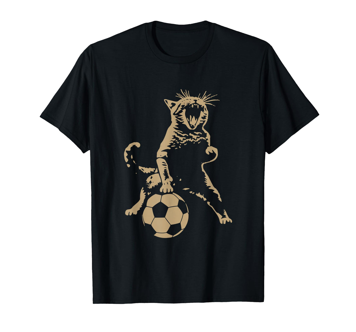 Funny Cat Playing Soccer T-Shirt