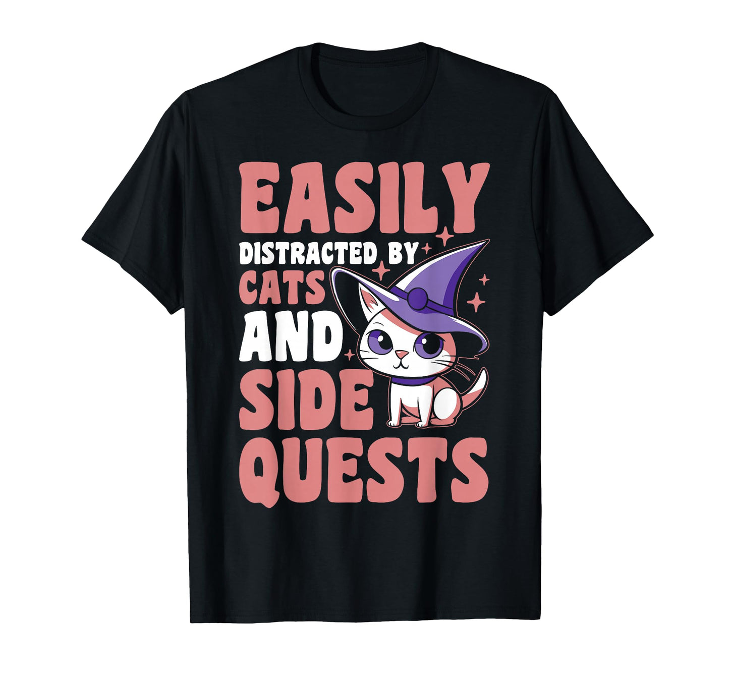 Easily Distracted By Cats And Side Quests T-Shirt