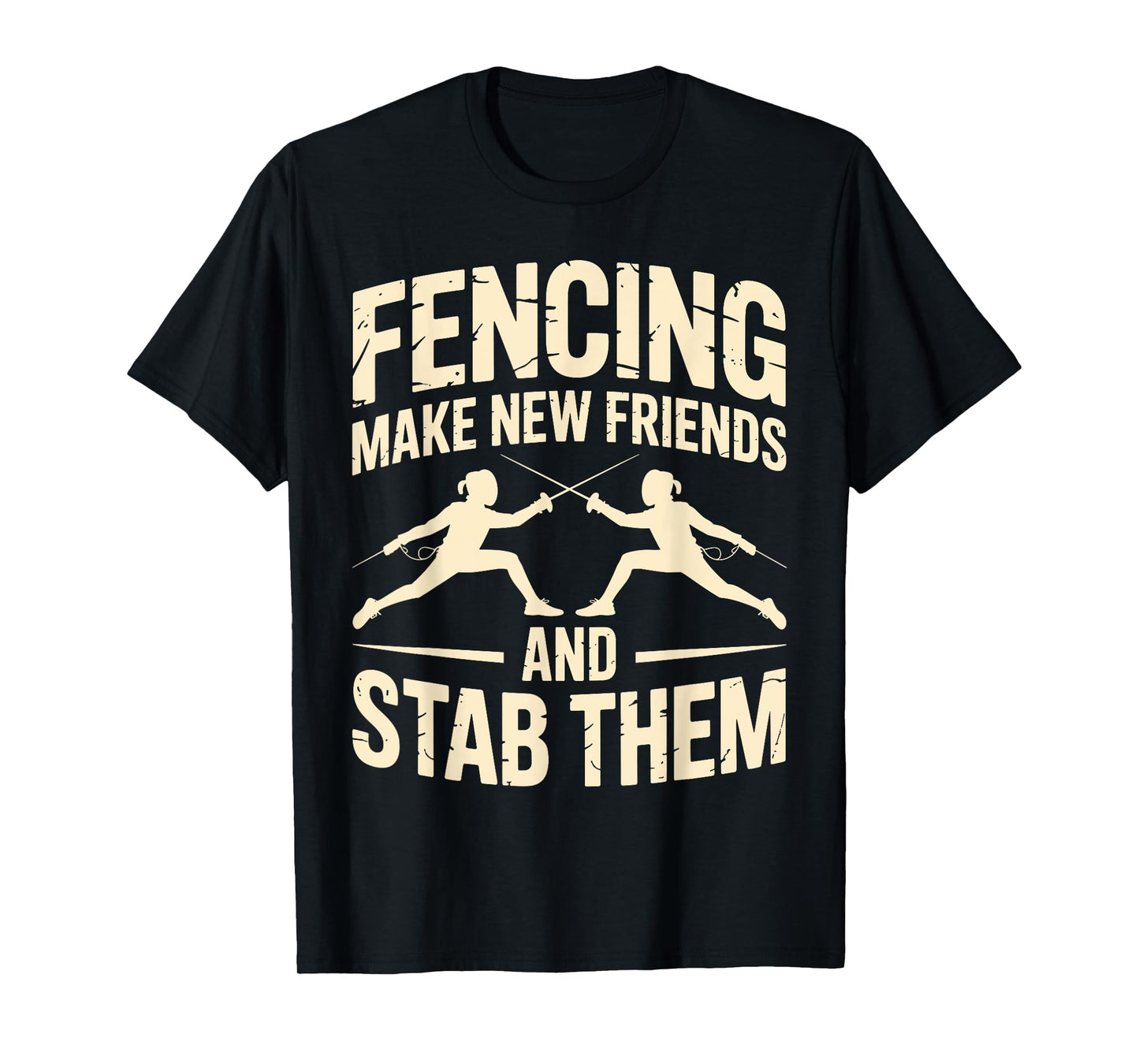 Funny Fencing Art For Men Women Kids Fencer Fencing Sport T-Shirt