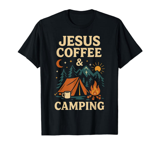 Tent Camping Jesus Faith Coffee Vintage Jesus Coffee & T-Shirt