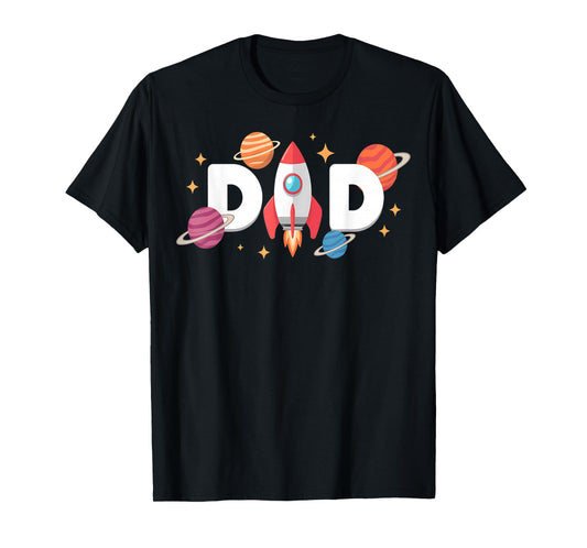 Dad of The Birthday Boys Space Astronaut 1st Birthday Family T-Shirt