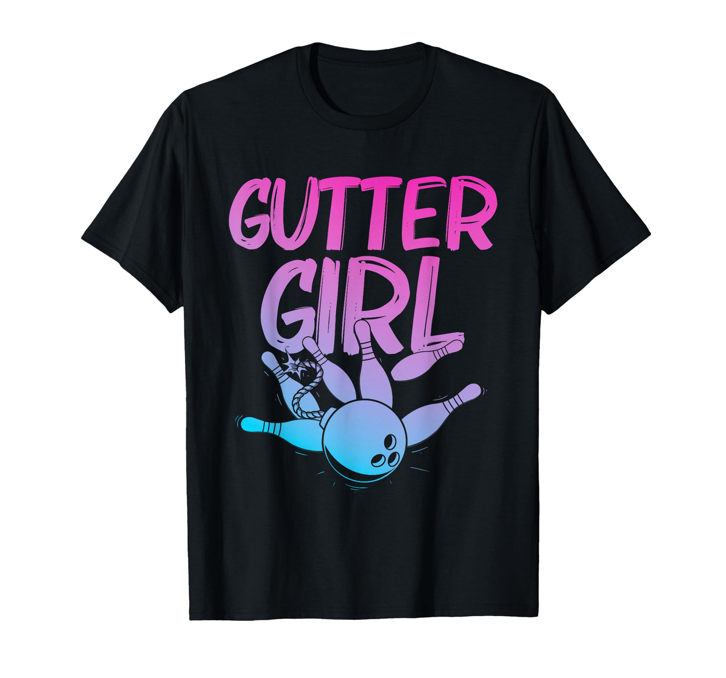 Funny Bowling Design for Girls Women Bowler Bowling Lover T-Shirt