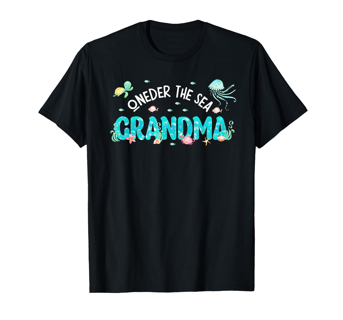 Under Sea Grandma Birthday Girl Boy Matching Family Party T-Shirt