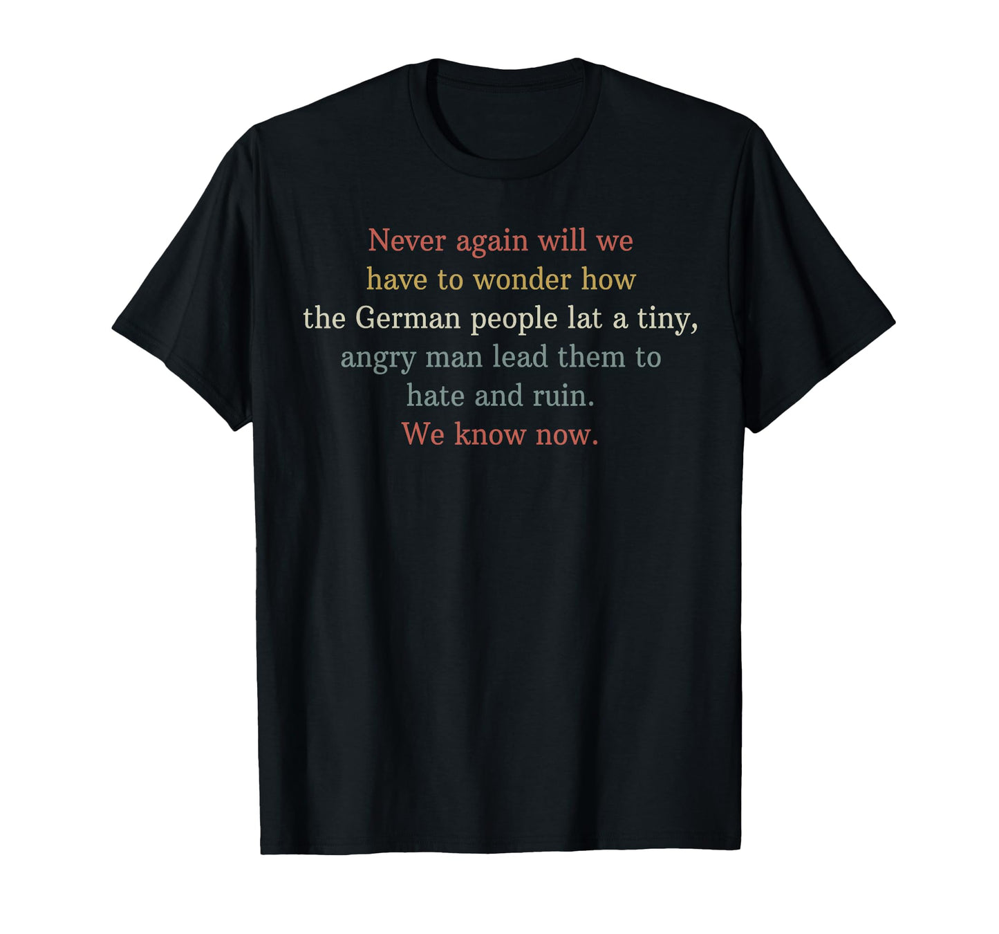 Never Again Will We Have to Wonder How The German People T-Shirt
