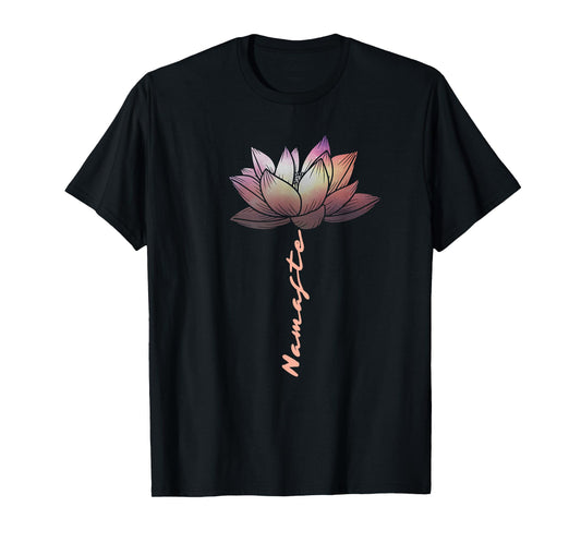 Lotus Fun Watercolor Namaste Lotus Flower Spiritual Yoga Med T-Shirt