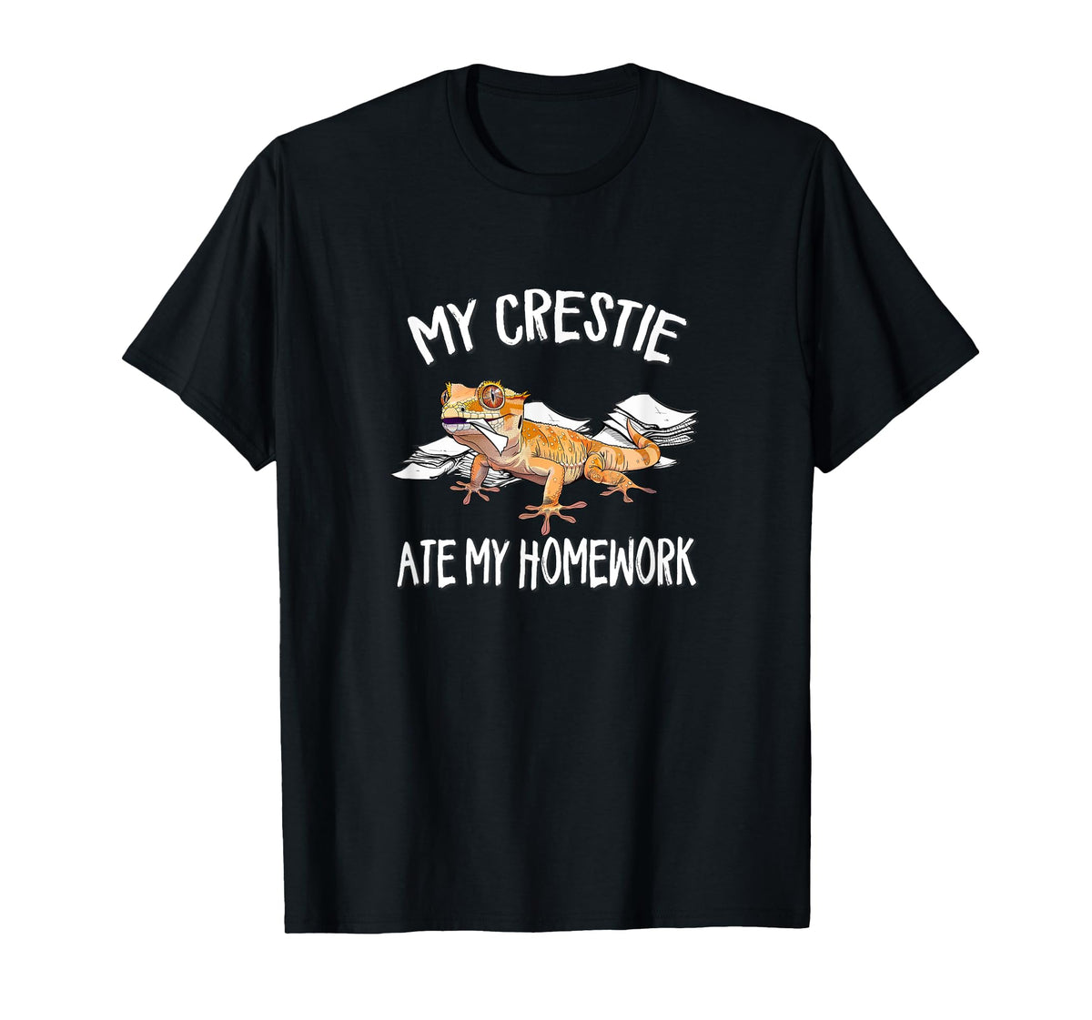 Kids Crestie Ate My Homework Pet Crested Gecko Lover T-Shirt
