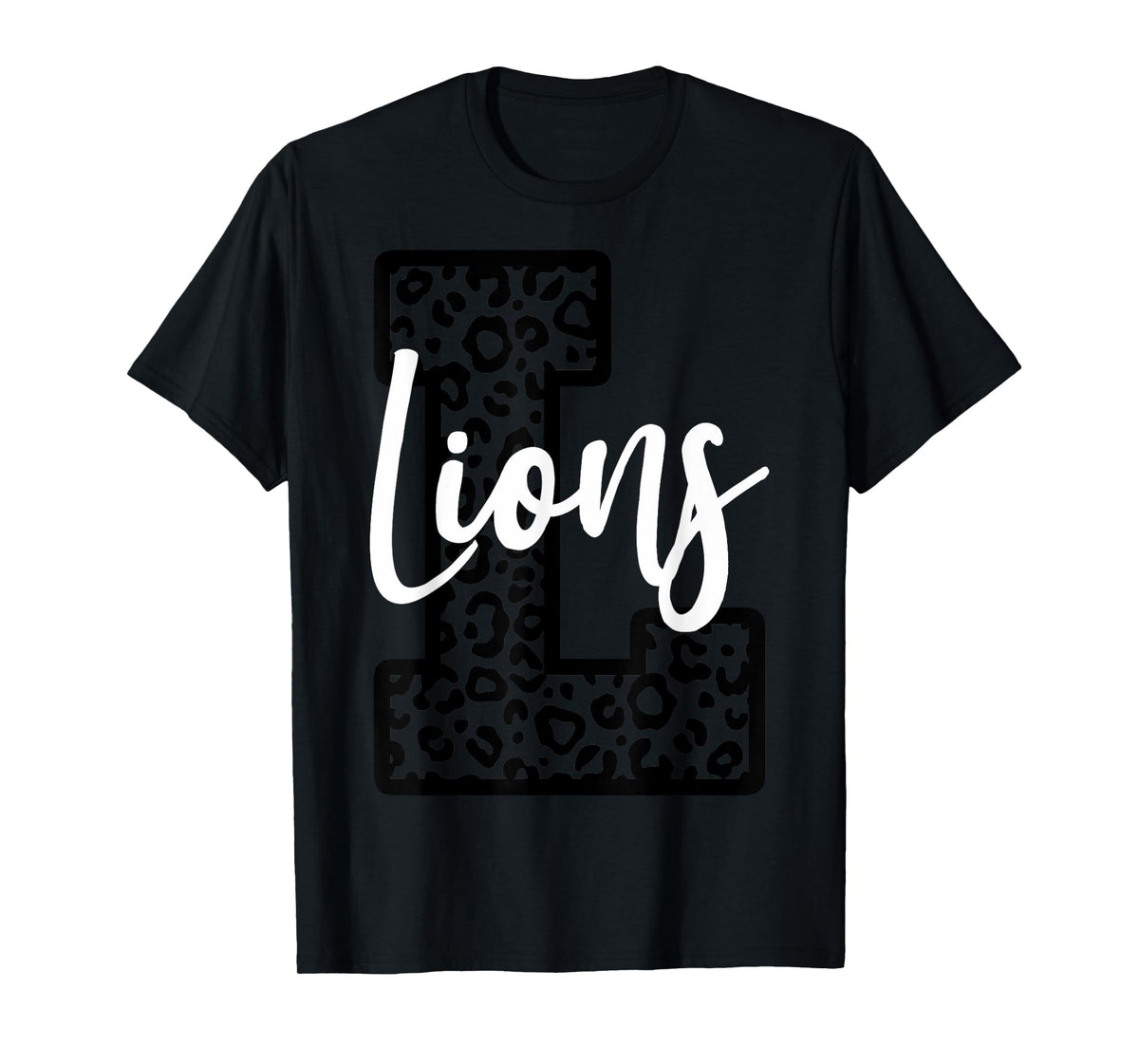 Lions School Spirit Sport Leopard Cheer Fan Game Day T-Shirt