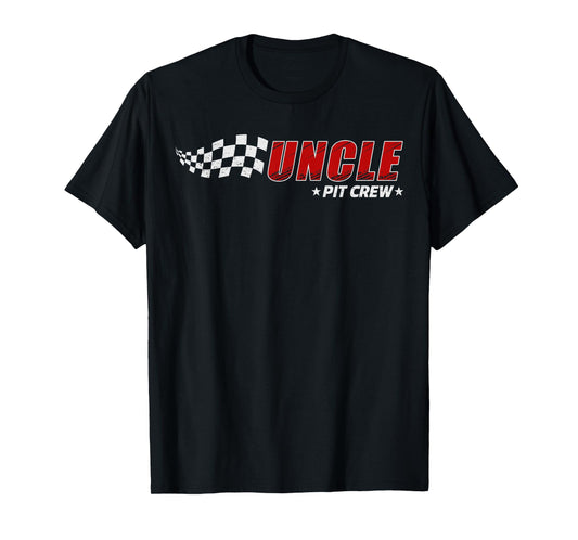Uncle Pit Crew Race Car Birthday Family Matching Pit Crew T-Shirt