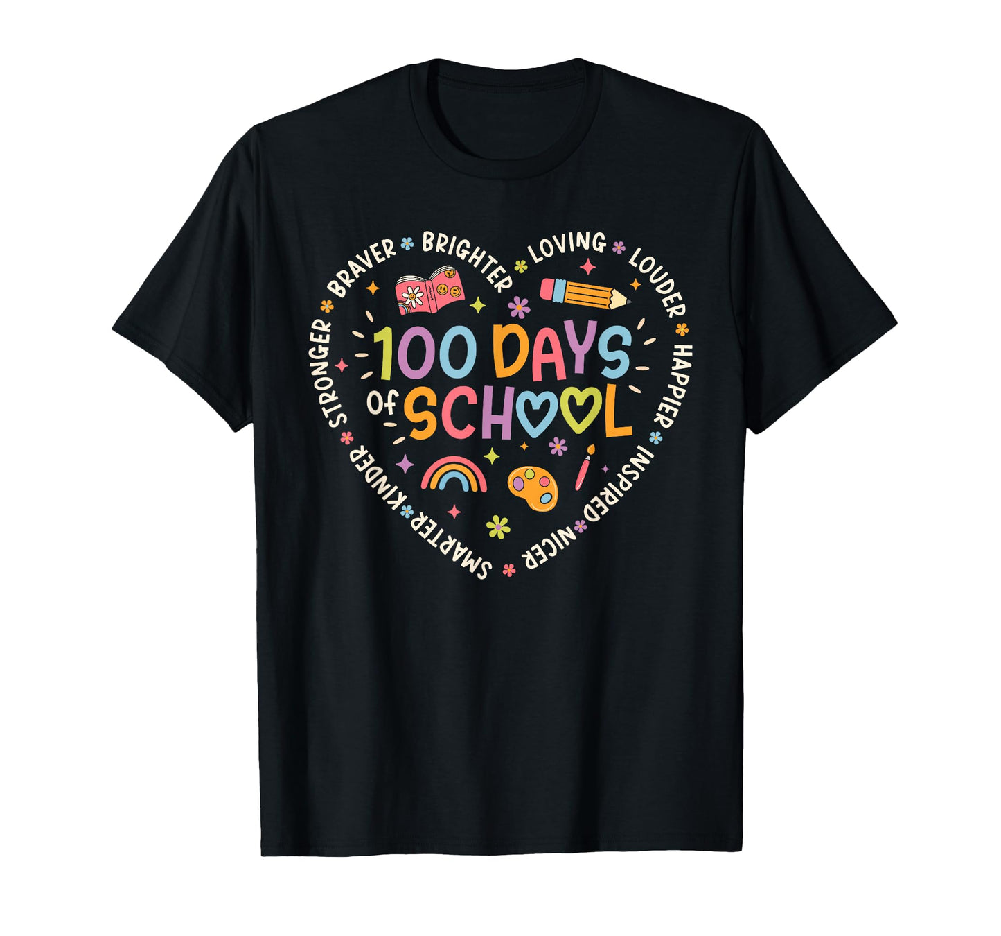100 Days of School Teacher 100th Day of School Kids Girls T-Shirt