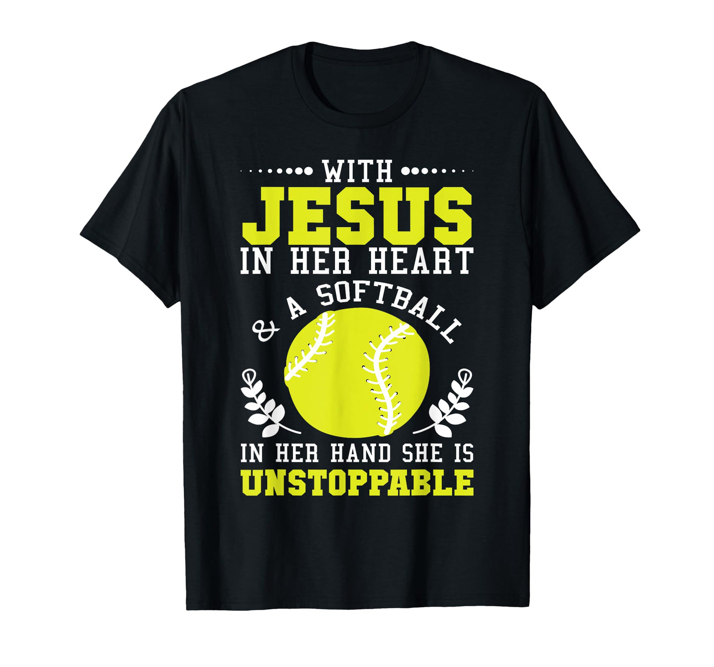 Christian Softball T-Shirt Religious Baseball Gift T-Shirt